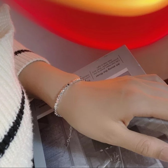 NEW 925 Sterling Silver Unique Cubed Chain Bracelet - Picture 3 of 6